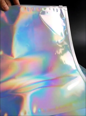Metallized Slider Zipper Mailer pack Hologram Shiny Foil Glamour Holographic Mailers Metallic Apparel garment clothes