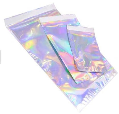 Holographic Mailer Shinny Mylar Mail bags Eyelash Kit Cosmetic Packaging Bag self-adhesive bag laser hologram neon bags
