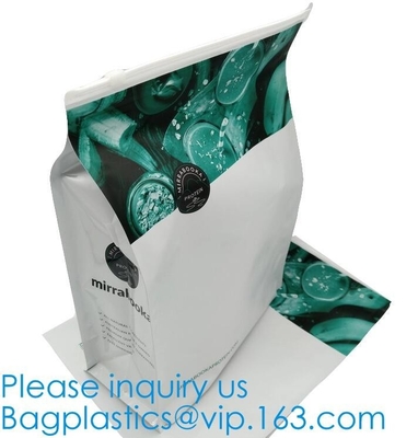 Flat Bottom Zipper Stand Up Aluminum Foil Custom Zip Lock With Logo Snack Packaging Bags,Flat Bottom With k Zipper