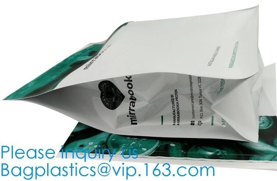 Flat Bottom Zipper Stand Up Aluminum Foil Custom Zip Lock With Logo Snack Packaging Bags,Flat Bottom With k Zipper