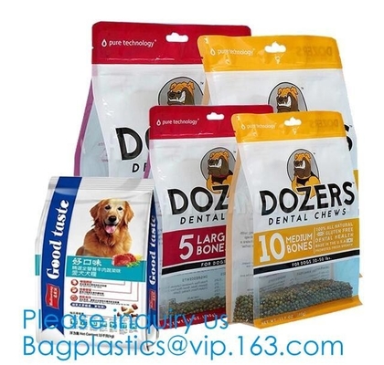 Flat Bottom Zipper Stand Up Aluminum Foil Custom Zip Lock With Logo Snack Packaging Bags,Flat Bottom With k Zipper