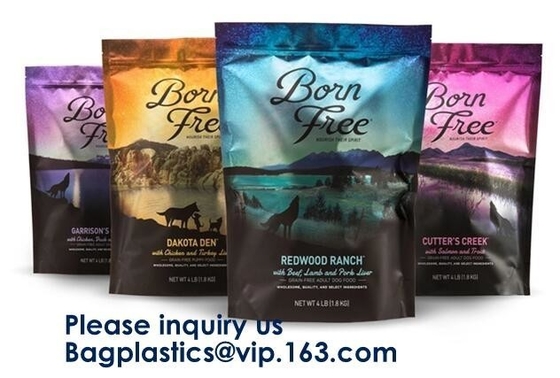 Pet Treat Food Pouch BAGS,Bath Salts Fishing Baits Garden & Building supplies STAND UP POUCHES SIDE GUSSET BAGS FLAT BOT