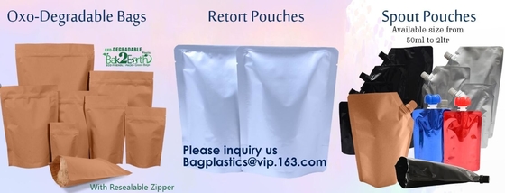Recycled Eco Friendly Corn Starch k Stand Up Food Packaging 100% Compostable Biodegradable Plastic Pouch Bag