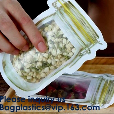Customized Bottle Shaped Pouch /Shaped Pouch Bags,Plain Color Stand Up Pouch Bags With k,Top Handle Grip Seal Holo
