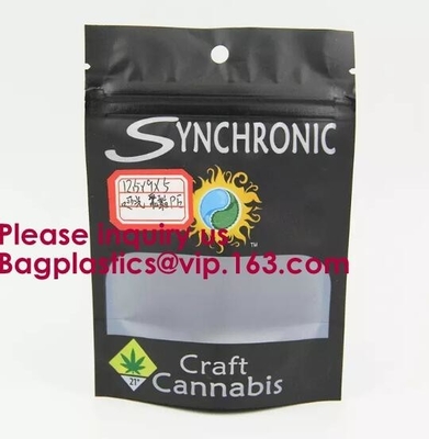 Aluminum Foil Mylar Smell Proof Bag Weed k Bag,Child Resistant Exit Handle Bags Smell Proof For Legal Medicinal Pr