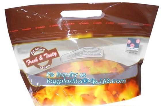 custom printed rotisserie chicken bags roast chicken packaging bag, k handle bags stand up pouch, Plastic foil rot