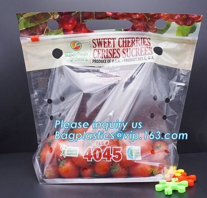 vented Printed Fruit Coex Packaging bag, k Cherry Tomato Packaging Bags With Holes, fruits and cheeries packaging