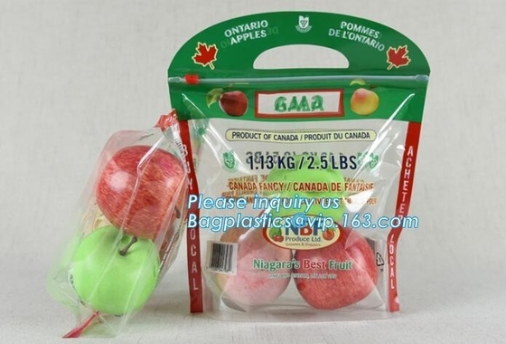 slider k fruit bag with air holes for grape packaging bag, Stand up slider zipper fruit picking bag for apple, Fac