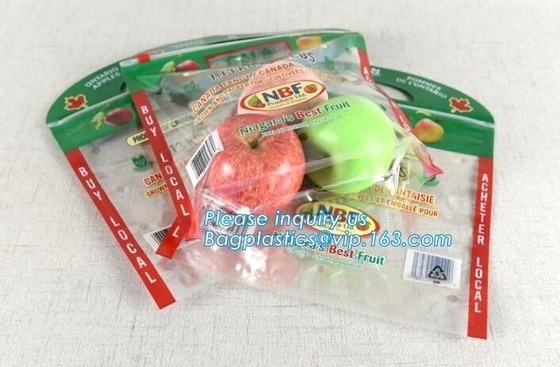 slider k fruit bag with air holes for grape packaging bag, Stand up slider zipper fruit picking bag for apple, Fac