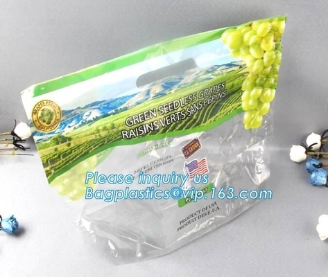 Reclosable Fresh Fruit Cucumber Packaging Bag with Air Hole, Fruit Protect Peach Bag/kiwi Fruit Bag, fresh fruit bag wit