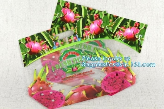 micro perforated plastic bags for vegetable, Quart k storage bags reclosable bags for extra freshness fruit grip s