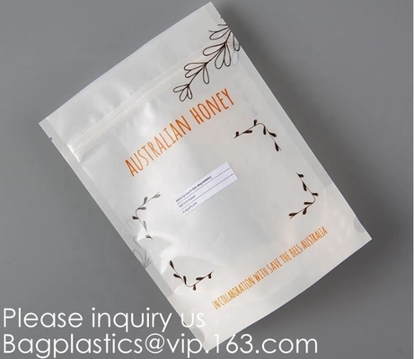 Compostable Corn Starch Laminated Biodegradable Packaging Bag PLA Bag PBAT Corn Starch Compostable Pouch With Lip