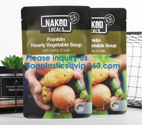 Soup Pouch Bags, ALTERNATIVE DAIRY CO.LISA’SNAKED CUISINEBEAN SUPREMEVEGIE DELIGHTS FOOD SERVICE