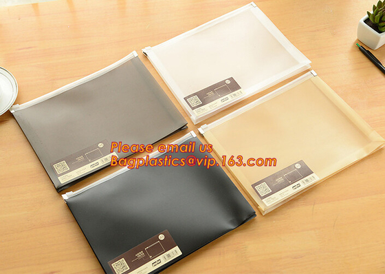 Cheap promotional clear zip lock waterproofe plastic pvc zipper file folder bag