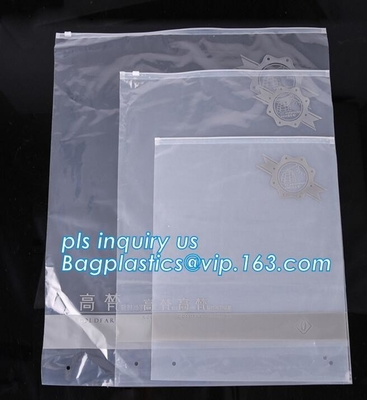 Apparel Garment Clothing package PE slider zip bag, zipper k packaging bags with slider zipper,pvc packaging bags