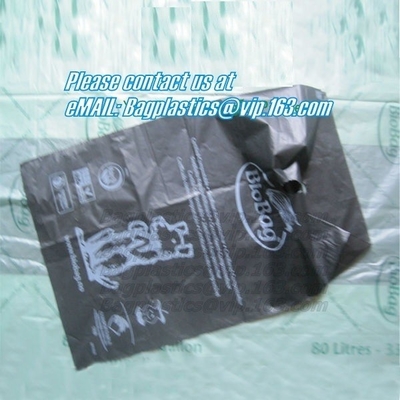 Compostable Trash Bags biodegradable custom logo printed, Carrier Punch Hole Handle Shopping Plastic Die Cut Bag