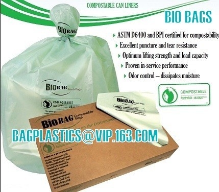 Customized eco-friendly epi biodegradable bag,supermarket produce rolls, ASTM D6400 and OK Compost Home Certified