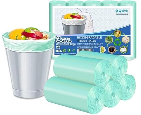 en13432 corn starch based wholesale biodegradable 100% compostable bags on roll, cornstarch made 100% biodegradable