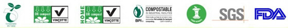 PBAT+PLA 100% compostable bio degradable vest shopping bags, biodegradable and compostable hdpe plastic t-shirt bag