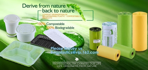 cornstarch biodegradable bag, dog waste bag, compostable bag for home and community, Kitchen Custom Printed Plastic Comp