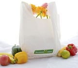 PLA+PBAT Customized Compostable Biodegradable Plastic T-Shirt Bags, Biodegradable Compostable Vest Bags For Shopping