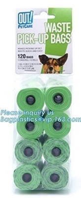 Unscented Wastebasket Liners Eco-friendly Pet clean bone shape dog poop bag pet waste bag dispenser dog waste bag
