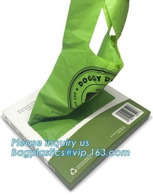 Unscented Wastebasket Liners Eco-friendly Pet clean bone shape dog poop bag pet waste bag dispenser dog waste bag
