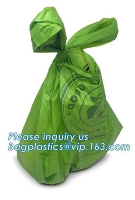 Unscented Wastebasket Liners Eco-friendly Pet clean bone shape dog poop bag pet waste bag dispenser dog waste bag