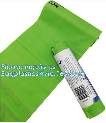Kitchen Bath Bedroom Car Biodegradable & Compostable Transparent Poly Flat Bags On Roll With Paper Core For Supermarket