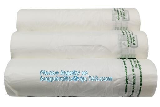 Eco pack Drawstring Wastebasket Bin Liners Bags Biodegradable Compostable Vest Shopping Bags For Vegetables And Fruits