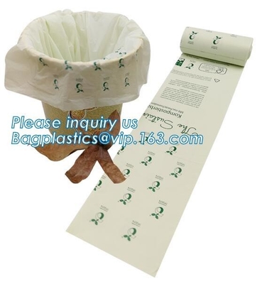 100% Compostable Vest Carrier Plastic Biodegradable Shopping Bag With EN13432 Certificated, Compostable Bags For Superma
