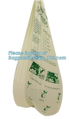 100% Compostable Vest Carrier Plastic Biodegradable Shopping Bag With EN13432 Certificated, Compostable Bags For Superma