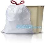 Plastarch Bio Eco Biodegradable Compost Plastic Drawstring Garbage Bags, Promotion Drawstring Compostable Plastic Bags