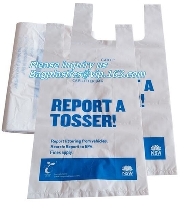 Customized Biodegradable Compostable Drawstring Garbage Bag, Compostable Garbage Bags On Roll With Drawstring, Draw Tape