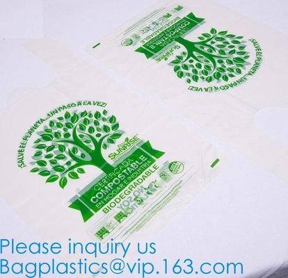 PLA PBAT Cornstarch Made Biodegradable Compostable Dog Poop Bags, Biodegradable Compostable Plastic Poop Dog Print Bag