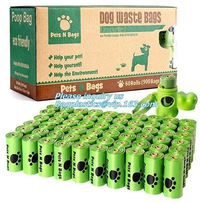 Compostable Dog Poop Bag/ Pet Waste Bags, Leak Proof Dog Waste Poop Bags, Environment Friendly Compostable Dog Pet Po
