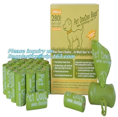 Compostable Dog Poop Bag/ Pet Waste Bags, Leak Proof Dog Waste Poop Bags, Environment Friendly Compostable Dog Pet Po