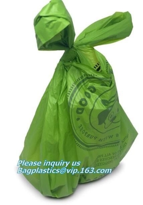Compostable Logo Printed Colorful Pet Dog Waste Poop Plastic Garbage Bag 100% Biodegradable, Zero Waste Certified Dog Po
