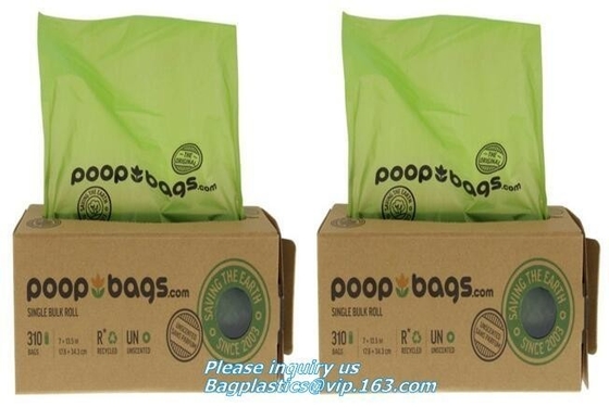 Home Used Compostable Customized Printed Biodegradable Dog Poop Bags, PLA Dog Poop Waste Trash Bag, Premium Quality Comp