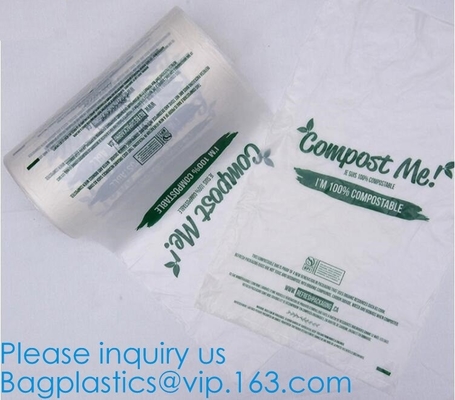 Dog Poop Bags Cat Waste Pick Up Clean Garbage Bags Outdoor, Green Custom Compostable Plastic Doggie Waste Bags On Roll