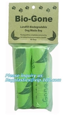 Earth-Friendly Dog 100% Compostable Bags For Poop,4Refill Rolls,60Bags Total, Pet Dog Waste Poop Plastic Garbage Bag 100