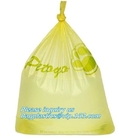 Compostable Doggie Poop Bag, Tie Top Handle Cornstarch Earth Friendly Waste Bag Holder Dispenser with LED Flashlight Eco