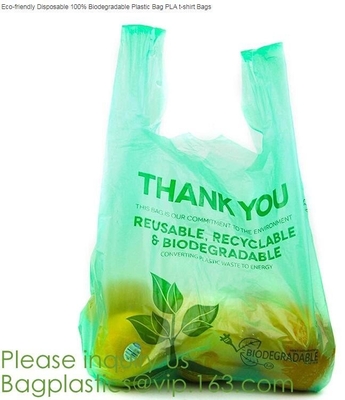 Eco Friendly Compostable Dog Poop Bags Shopping Bags Supermarket Shopping Bags T-Shirt Bags Compostable Bags Trash Bags