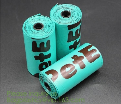 Factory Supplier Compostable Recyclable Clear Poly Bags Custom Logo Seal Garbage Bag,Dog Poop Bag, Doggy Bag, Pet Suppli