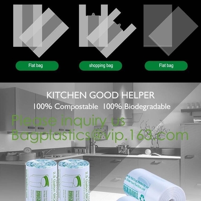 Custom Printing Corn Starch Biodegradable Compostable Plastic Bag,Thank You Bags Durable Cornstarch PLA Compostable T-Sh