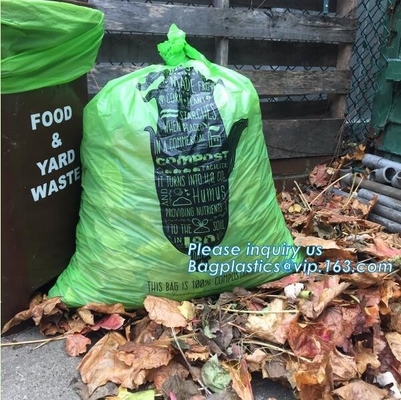 OEM 100% Compostable Eco Friendly Biodegradable Garbage Bags, 100% Biodegradable Compostable Plastic Garbage Bags