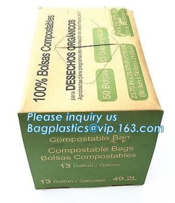 OEM 100% Compostable Eco Friendly Biodegradable Garbage Bags, 100% Biodegradable Compostable Plastic Garbage Bags