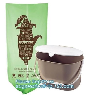 OEM 100% Compostable Eco Friendly Biodegradable Garbage Bags, 100% Biodegradable Compostable Plastic Garbage Bags