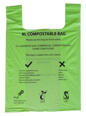 Eco Friendly Disposable Biodegradable and Compostable Kitchen Waste Trash Collection, Biobased Refuse Sacks, Gallon Frie
