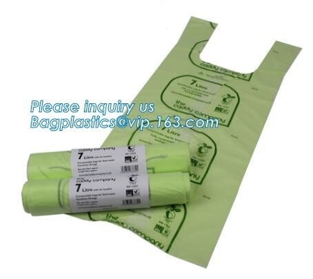 Eco Friendly Disposable Biodegradable and Compostable Kitchen Waste Trash Collection, Biobased Refuse Sacks, Gallon Frie